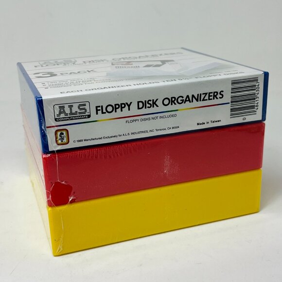 Vintage 3-Pack ALS Computermate Diskette Storage Box Floppy Disk Organizer - Picture 2 of 4